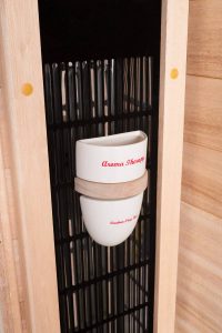 Aroma Therapy Cup mounted on heater to emit soothing essential oil aromas