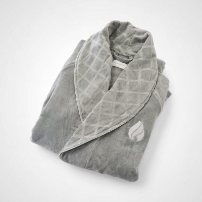 Terry Cloth Bathrobe – Gray 5-Star Luxury Hotel Collection